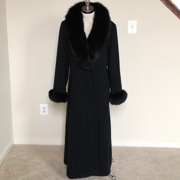Vintage Maxi Fox Fur Lapel Full Length Coat - Picture 6 of 13